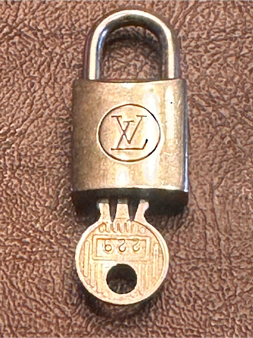 Louis Vuitton Brass Padlock and Key Set 229 Vintage